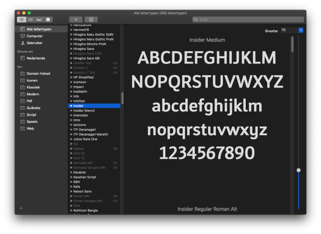 Lettertypen installeren en verwijderen op de Mac