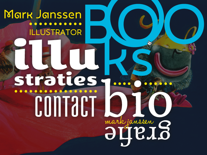 Mark Janssen website typografie navigatie