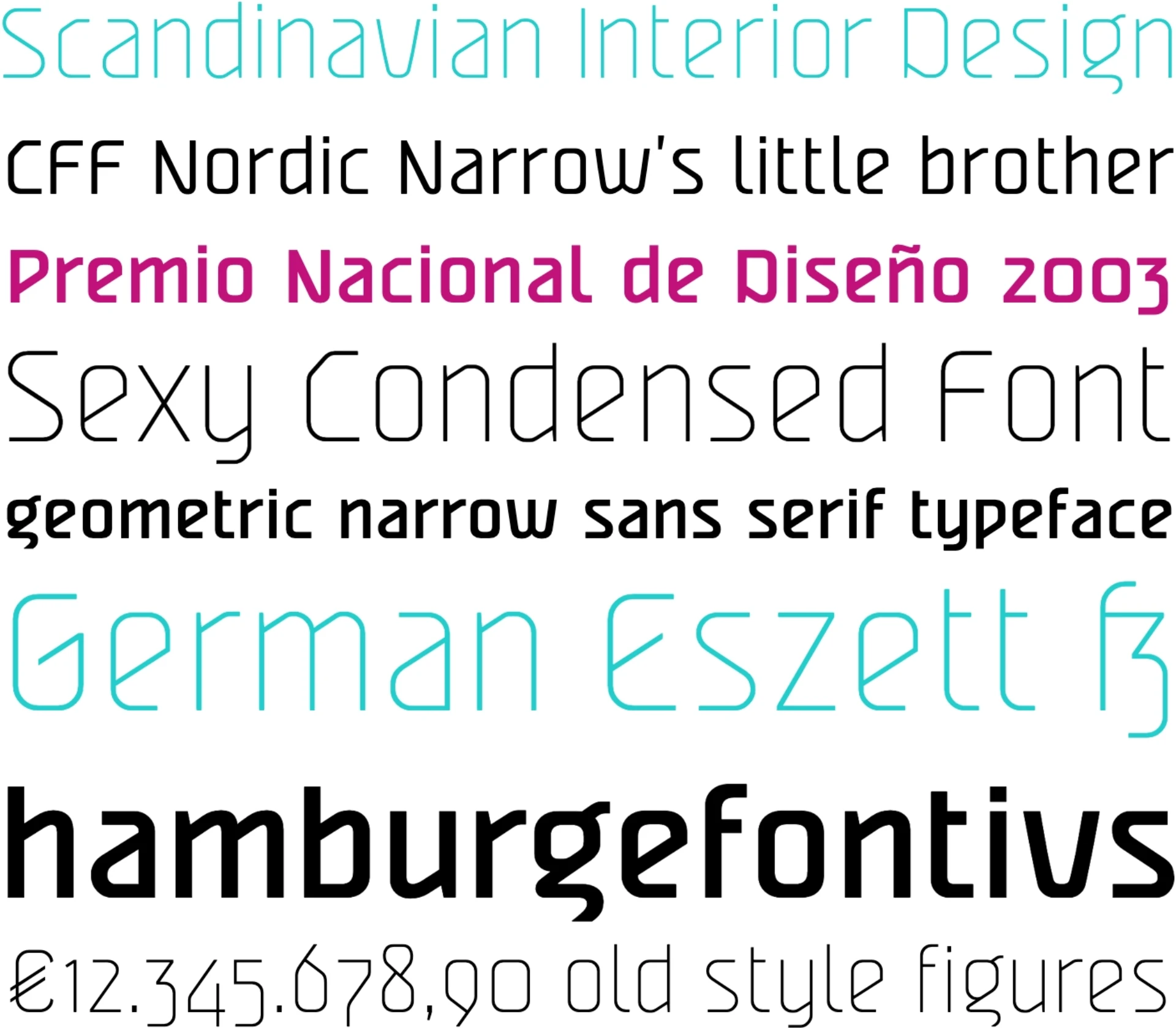 Nordic A font familie overview - Rene Verkaart