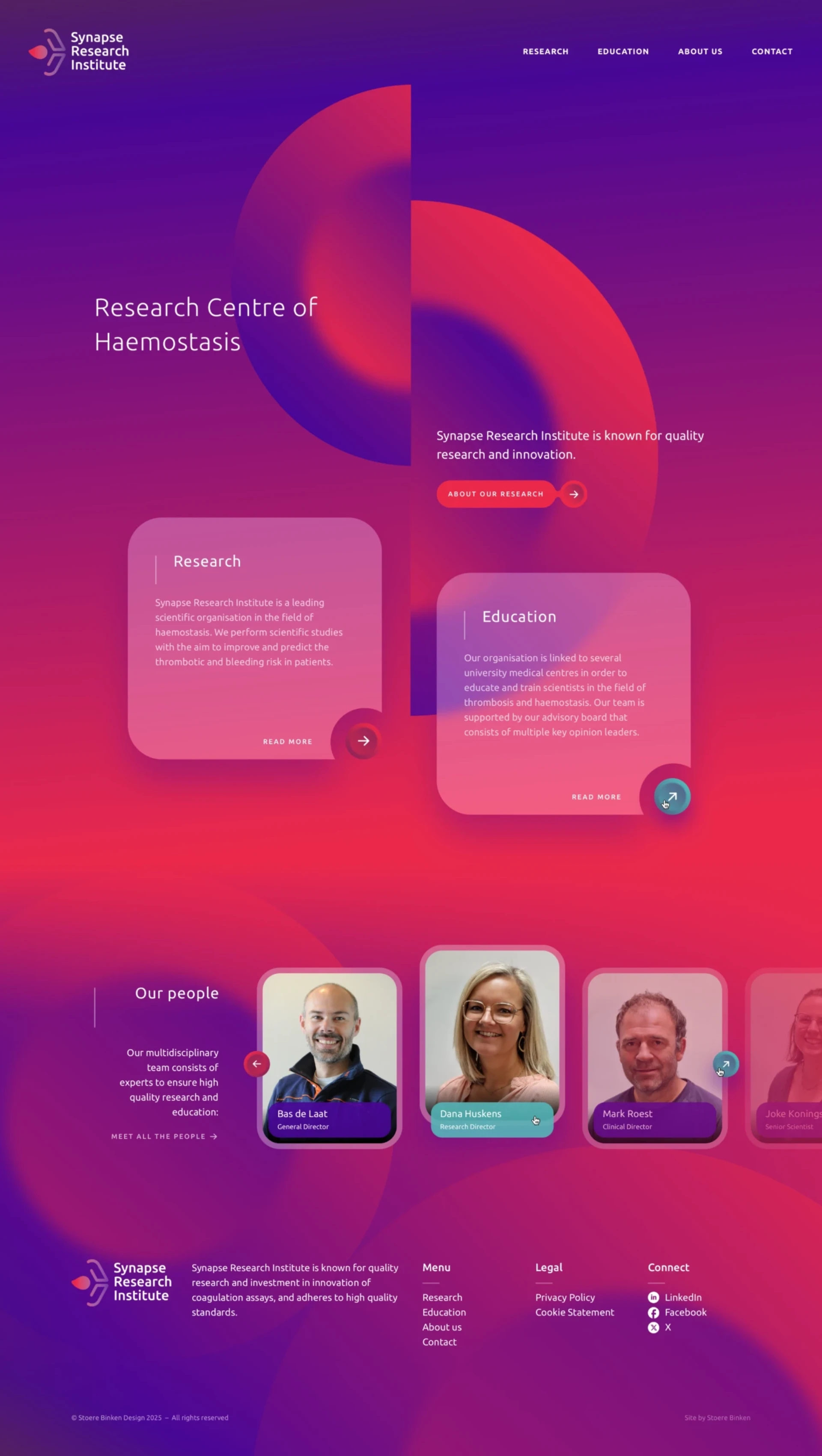 Synapse Research website After - Stoere Binken Design