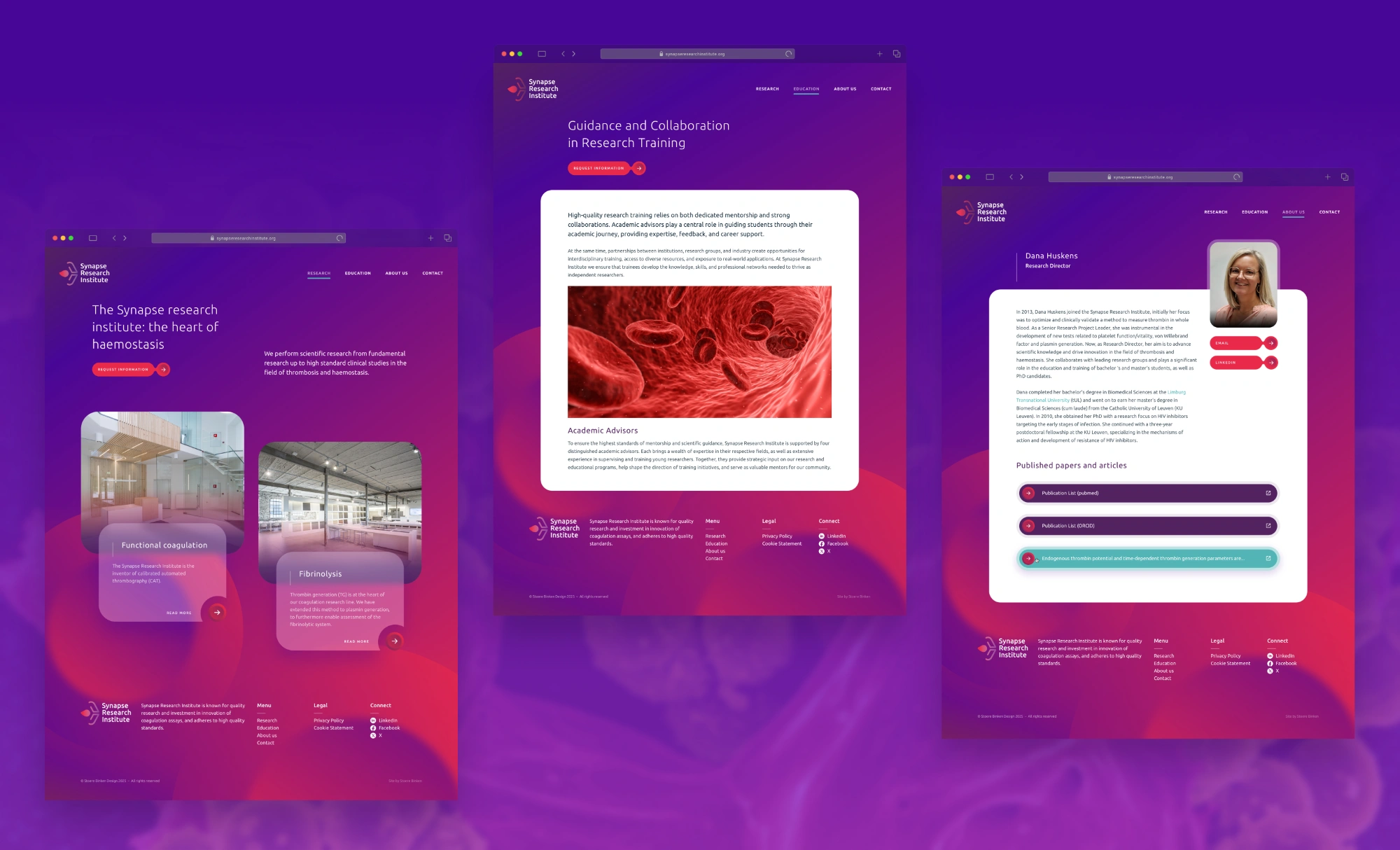 Synapse website pages - Stoere Binken Design)